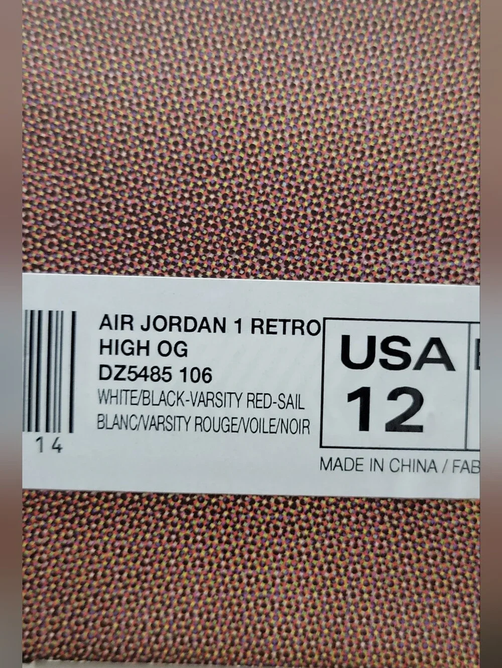 Jordan 1 High OG Retro 'Black Toe' - Black/White/Red Men’s Sneaker